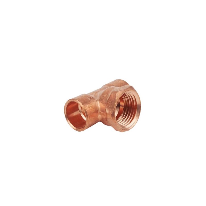 TEE COBRE ROSC INT CENTRO 13 MM